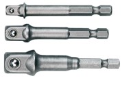 TOPEX Redukcija 1/4" na kvadrat 1/4-3/8-1/2", srebrna